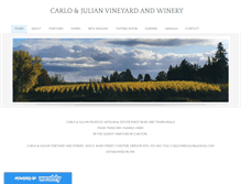 Tablet Screenshot of carloandjulianwinery.com
